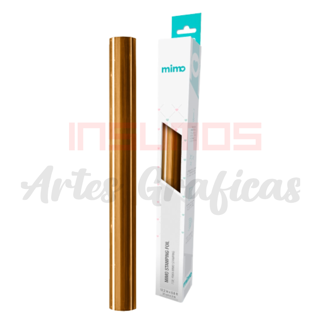 PAPEL FOIL DORADO POR ROLLO MIMO (31 CM X 30 MTS)