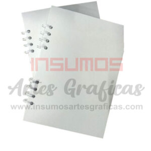 AGENDA ARGOLLADA  SUBLIMABLE x 72 HOJAS (21 CM X 15 CM )