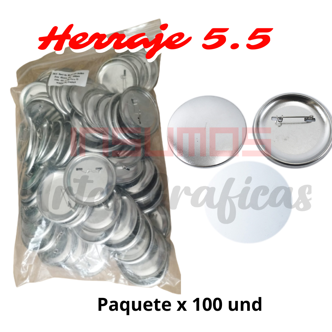 HERRAJE 5.5 IMPORTADO PAQUETE X 100 UND