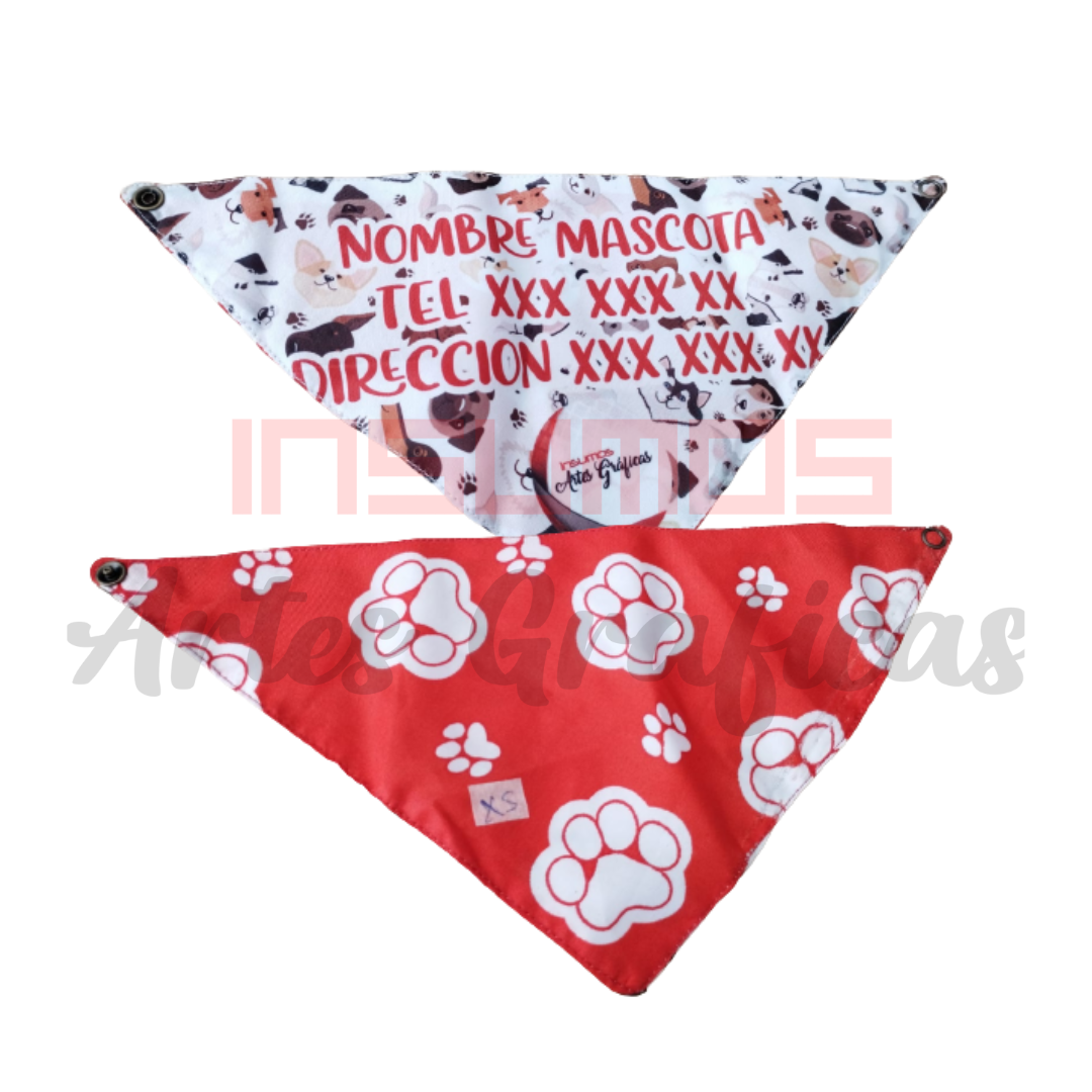 PAÑOLETAS PARA MASCOTAS SUBLIMABLE REVERSO SUBLIMABLE - Imagen 2
