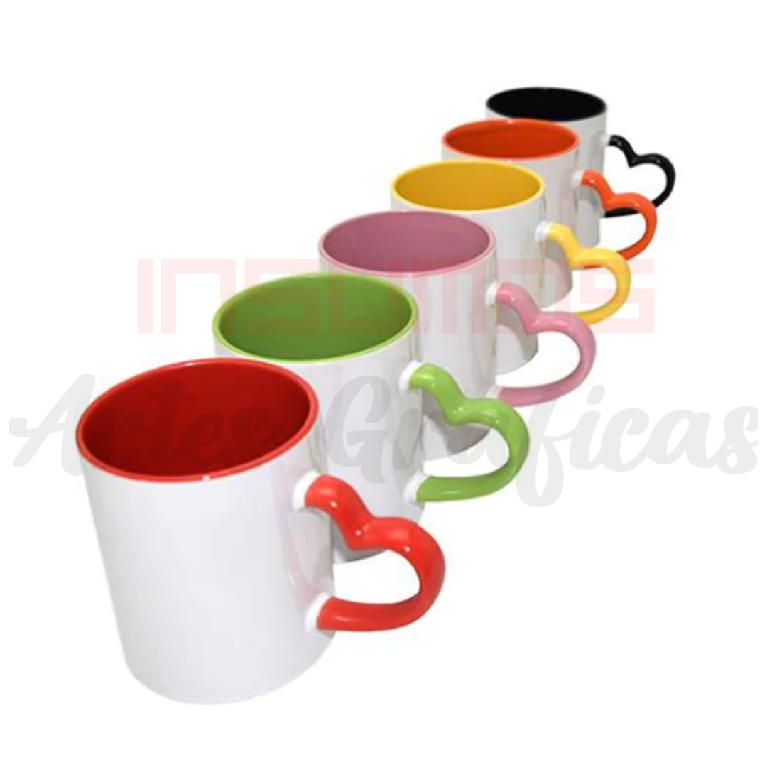 MUG FONDO COLOR OREJA CORAZON