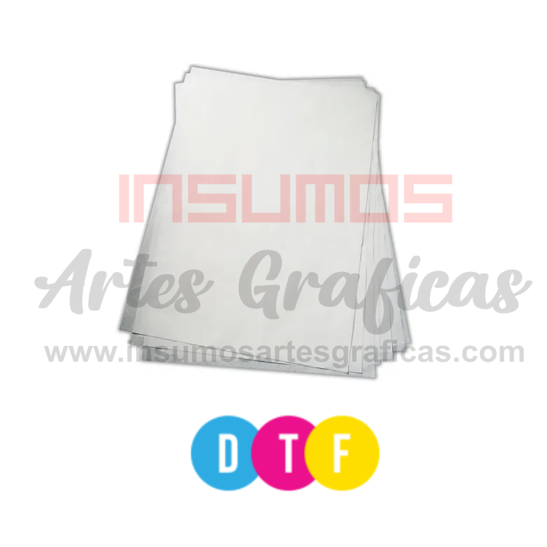 PAPEL PET DTF TAMAÑO A4 PAQUETE X 100
