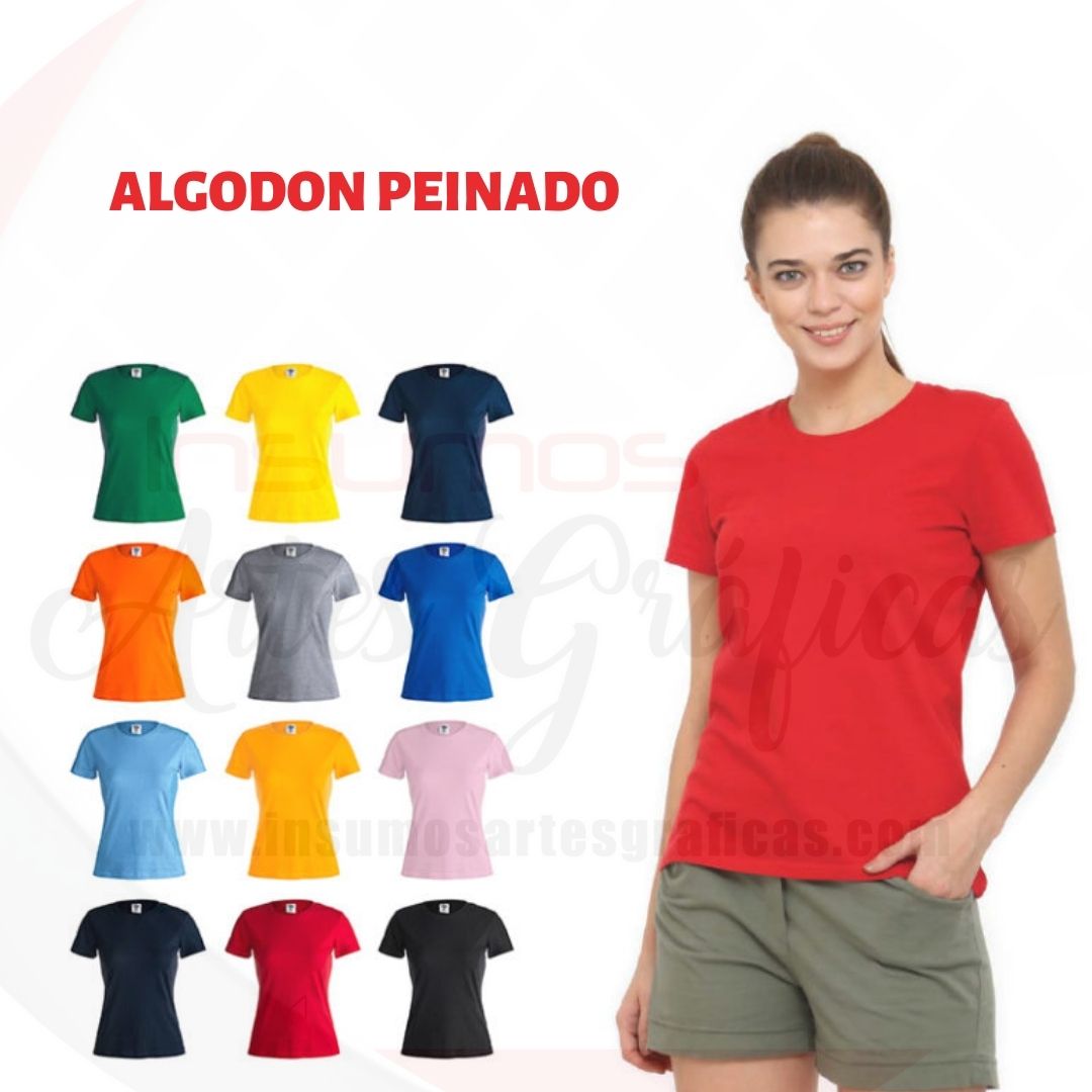 CAMISETA ALGODON DAMA