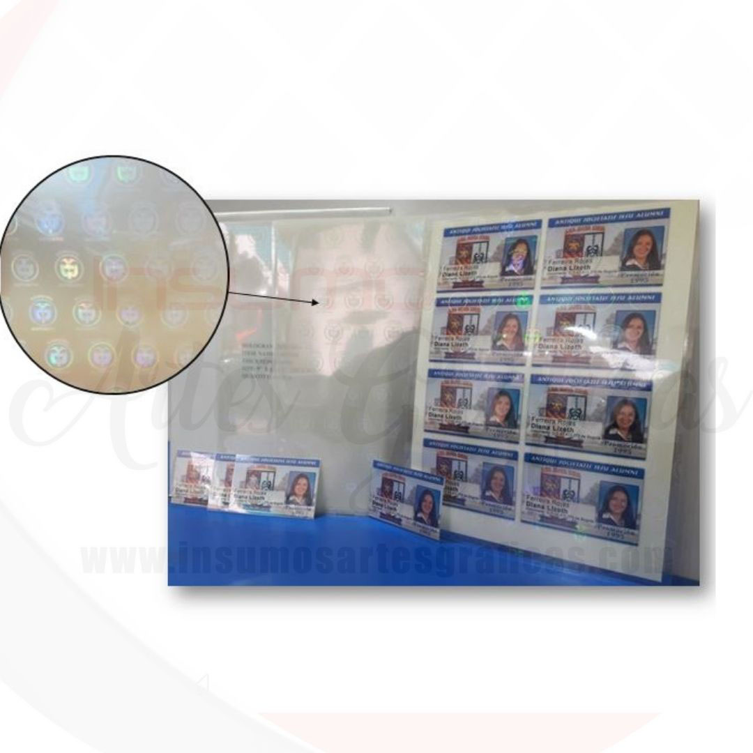 BOLSILLO DE LAMINACION HOLOGRAMA ESCUDO DE COLOMBIA XPAQ 10 UND